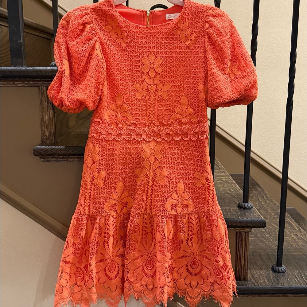 GB Girls Pink Smocked Puff Sleeve Dress